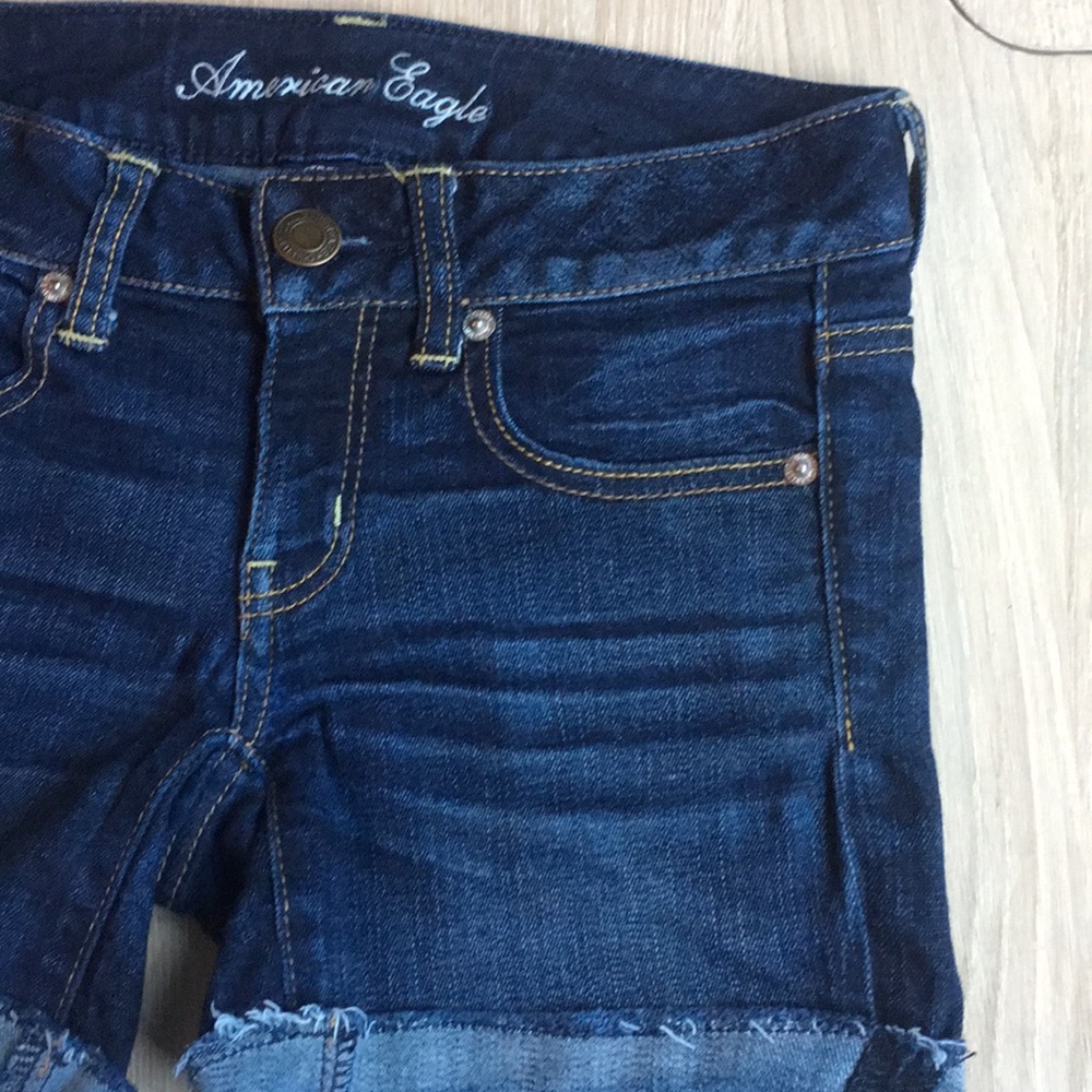 American Eagle dark wash jean shorts
